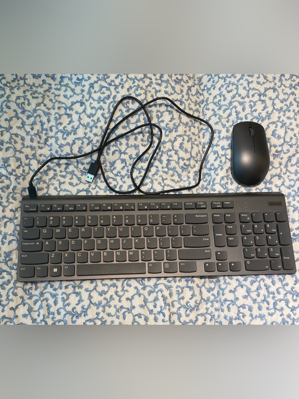 Lenovo Wireless Keyboard & Mouse Combo USB Receiver KB318W LS30 Black